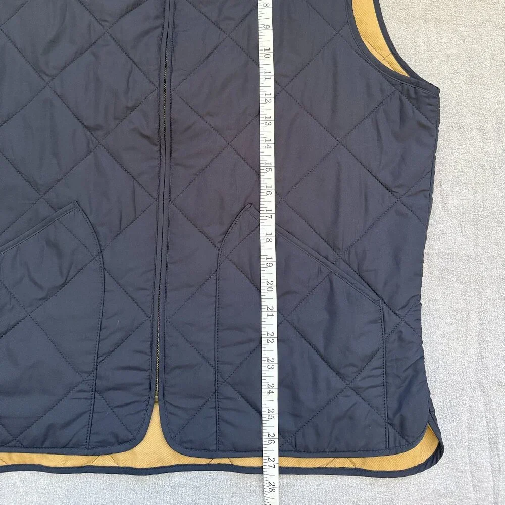 J.Crew Men's Walker Vest Quilted Navy/Camel Size L